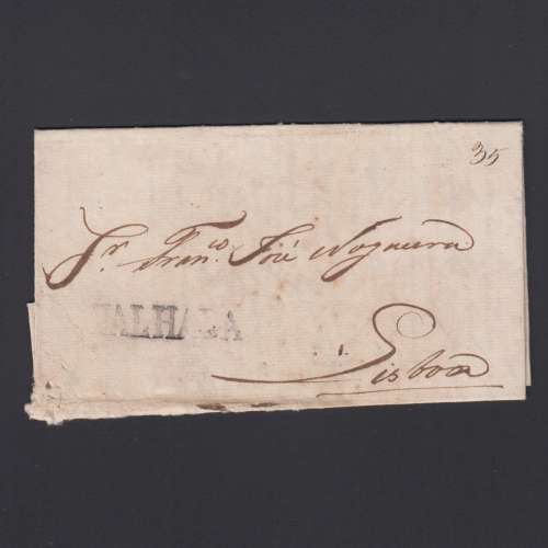 Carta Pré-Filatélica circulada de Mialhada (Mealhada)  para Lisboa datada 10-04-1830