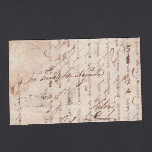 Carta Pré-Filatélica circulada de Mialhada (Mealhada) para Lisboa datada 02-01-1831