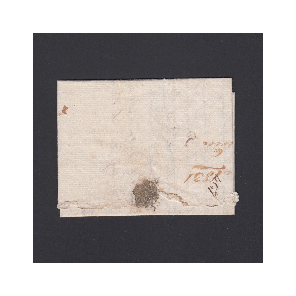 Carta Pré-Filatélica circulada de Mialhada (Mealhada) para Lisboa datada 03-06-1831