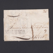 Carta Pré-Filatélica circulada de Mialhada (Mealhada) para Lisboa datada 03-08-1831