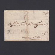 Carta Pré-Filatélica circulada de Mialhada (Mealhada) para Lisboa datada 12-12-1831
