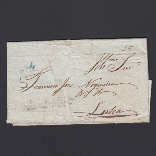 Carta Pré-Filatélica circulada de Mialhada (Mealhada) para Lisboa datada 15-06-1835