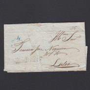 Carta Pré-Filatélica circulada de Mialhada (Mealhada) para Lisboa datada 15-06-1835