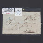 Carta Pré-Filatélica circulada de Mialhada (Mealhada) para Lisboa datada 15-06-1835