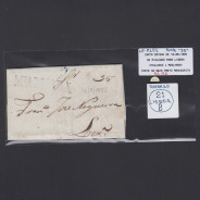 Carta Pré-Filatélica circulada de Mialhada (Mealhada) para Lisboa datada 18-08-1835