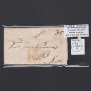 Carta Pré-Filatélica circulada de Mialhada (Mealhada) para Lisboa datada 28-08-1835