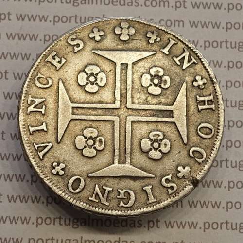CRUZADO NOVO PRATA (480 RÉIS) 1798 COROA ALTA DIADEMA LOZANGO 4 PONTOS - COM VARIANTES NÃO CLASSIFICADAS - D. MARIA I