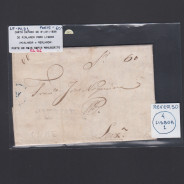 Carta Pré-Filatélica circulada de Mialhada (Mealhada) para Lisboa datada 01-01-1836