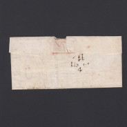 Carta Pré-Filatélica circulada de Mialhada (Mealhada) para Lisboa datada 12-04-1837