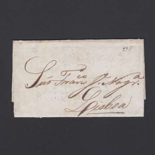 Carta Pré-Filatélica circulada de Mialhada (Mealhada) para Lisboa datada 16-05-1838