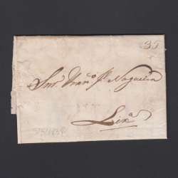 Carta Pré-Filatélica circulada de Mialhada (Mealhada) para Lisboa datada 05-05-1838