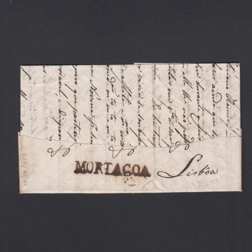 Carta Pré-Filatélica circulada de Mortágua para Lisboa datada 07-08-1829