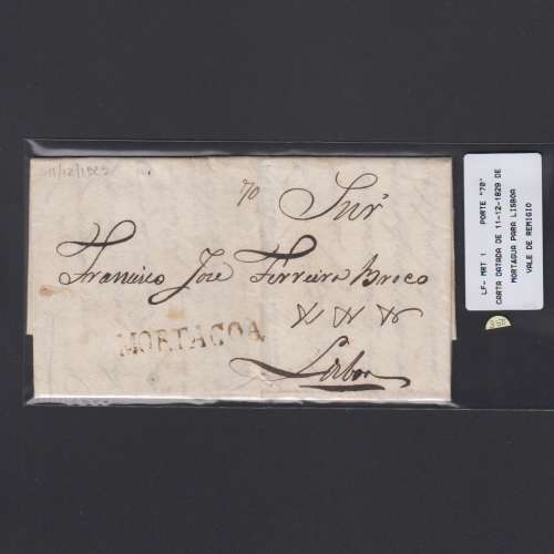 Carta Pré-Filatélica circulada de Mortágua para Lisboa datada 11-12-1829