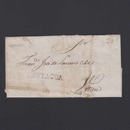 Carta Pré-Filatélica circulada de Mortágua para Viseu datada 06-01-1838