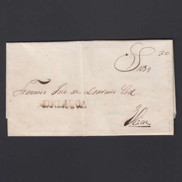 Carta Pré-Filatélica circulada de Mortágua para Viseu datada 20-05-1838