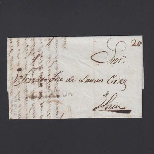 Carta Pré-Filatélica circulada de Mortágua para Viseu datada 28-05-1838