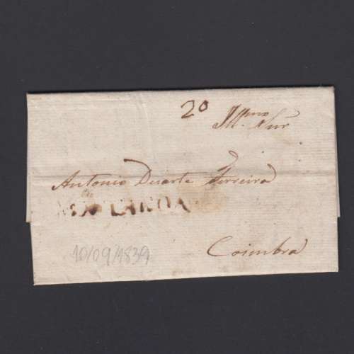 Carta Pré-Filatélica circulada de Mortágua para Coimbra datada 10-09-1839