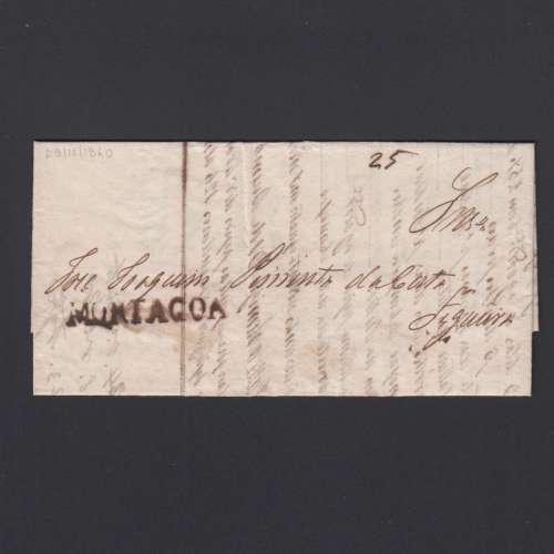 Carta Pré-Filatélica circulada de Mortágua para Vale de Remigio datada 29-12-1840