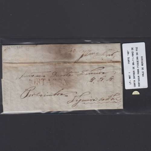 Carta Pré-Filatélica circulada de Mortágua para Figueira da Foz datada 06-11-1842