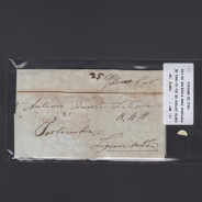 Carta Pré-Filatélica circulada de Mortágua para Figueira da Foz datada 03-12-1842