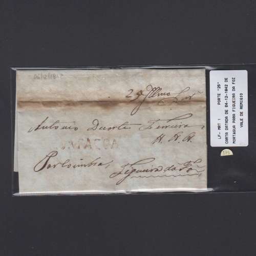 Carta Pré-Filatélica circulada de Mortágua para Figueira da Foz datada 04-12-1842