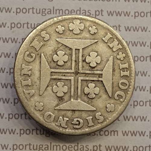 MOEDA DE 12 VINTÉNS (240 RÉIS) 1748 (MBC) COROA COM ARCOS SIMPLES - D. JOÃO V