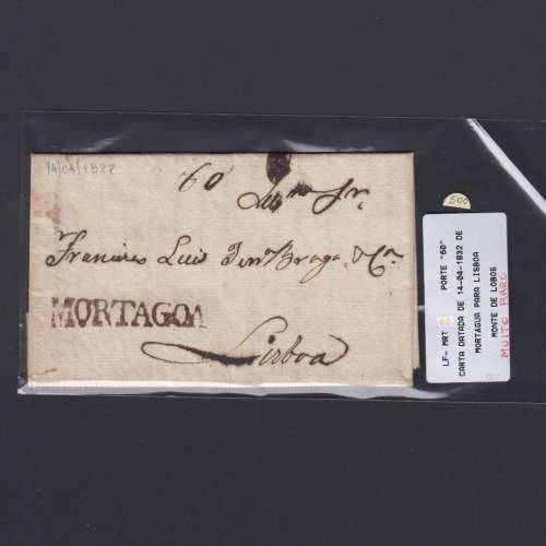 Pré-Filatélica circulada de Mortágua para Lisboa datada 14-04-1832