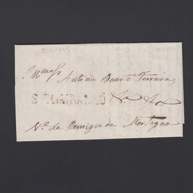 Pré-Filatélica circulada de S. Comba Dão para Vale Remigio datada 30-09-1849