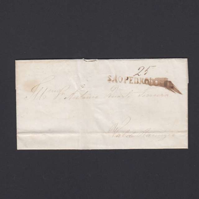 Pré-Filatélica circulada de S. Pedro do Sul para Vale Remigio datada 25-04-1847