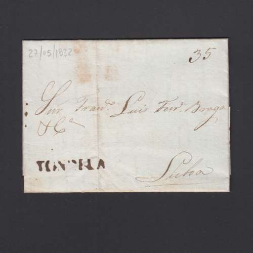 Pré-Filatélica circulada de Tondela para Lisboa datada 27-05-1832