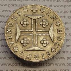 MOEDA CRUZADO NOVO PRATA (480 RÉIS) 1813 DIADEMA LOZANGO 4 PONTOS (BELA-) - D. JOÃO PRÍNCIPE REGENTE