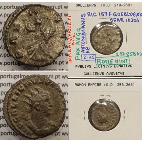 GALLIENUS - ANTONINIANO - IMP GALLIENVS PF AVG / PAX AVGG (257-258 d.C) (253 d.C A 268 d.C )