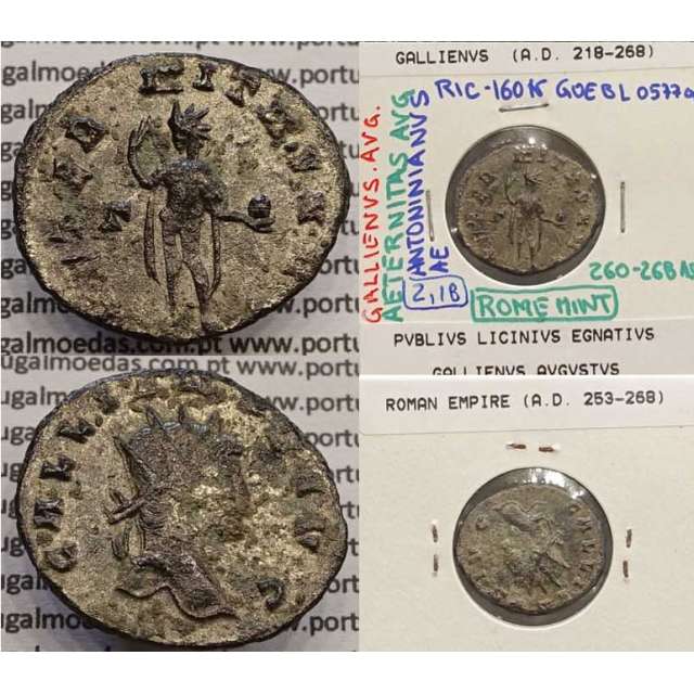 GALLIENUS - ANTONINIANO - GALLIENVS AVG / AETERNITAS AVG (266-268 d.C) (253 d.C A 268 d.C