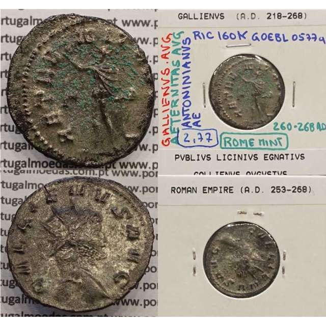 GALLIENUS - ANTONINIANO - GALLIENVS AVG / AETERNITAS AVG (266-268 d.C) (253 d.C A 268 d.C )