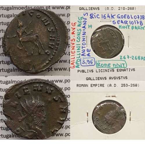 GALLIENUS - ANTONINIANO - GALLIENVS AVG / APOLLINI CONS AVG (267-268 d.C) (253 d.C A 268 d.C