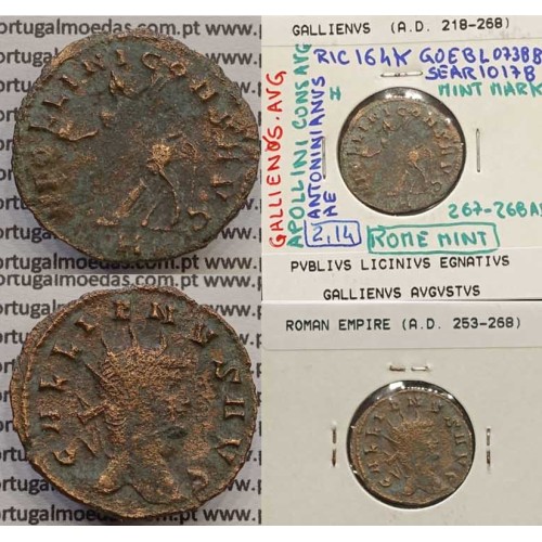 GALLIENUS - ANTONINIANO - GALLIENVS AVG / APOLLINI CONS AVG (267-268 d.C) (253 d.C A 268 d.C )