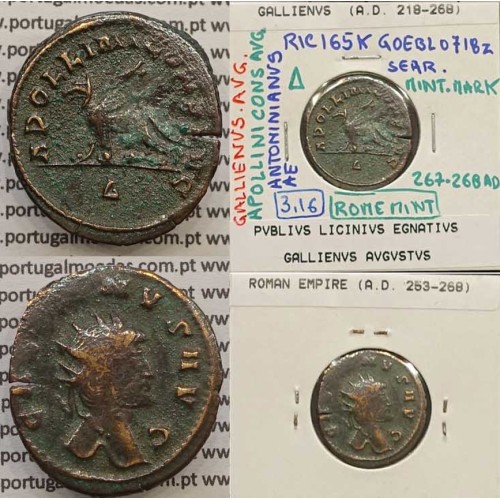 GALLIENUS - ANTONINIANO - GALLIENVS AVG / APOLLINI CONS AVG (267-268 d.C) (253 d.C A 268 d.C )