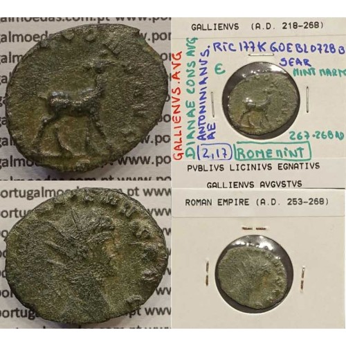 GALLIENUS - ANTONINIANO - GALLIENVS AVG / DIANAE CONS AVG (267-268 d.C) (253 d.C A 268 d.C )