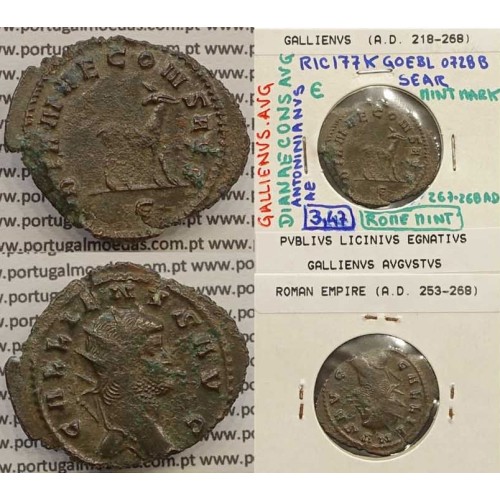 GALLIENUS - ANTONINIANO - GALLIENVS AVG / DIANAE CONS AVG (267-268 d.C) (253 d.C A 268 d.C )