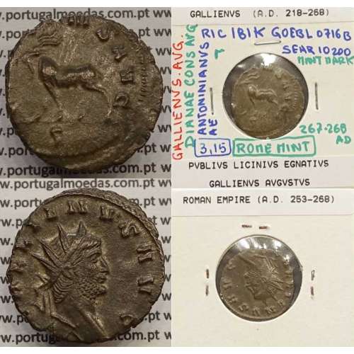 GALLIENUS - ANTONINIANO - GALLIENVS AVG / DIANAE CONS AVG (267-268 d.C) (253 d.C A 268 d.C )