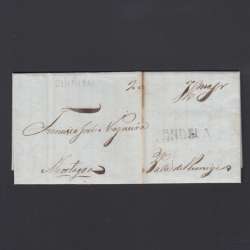 Pré-Filatélica circulada de Tondela para Vale de Remigio datada 21-01-1841