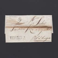 Pré-Filatélica circulada de Tondela para Vale de Remigio datada 17-02-1841