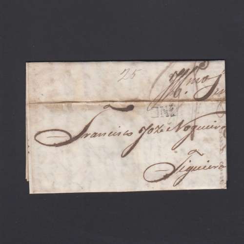 Pré-Filatélica circulada de Tondela para Figueira datada 10-12-1842