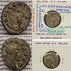GALLIENUS - ANTONINIANO - GALLIENVS AVG / INDVLGENTIA AVG (264-266 d.C) (253 d.C A 268 d.C )