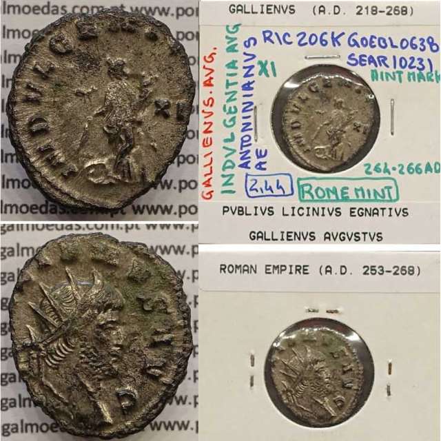 GALLIENUS - ANTONINIANO - GALLIENVS AVG / INDVLGENTIA AVG (264-266 d.C) (253 d.C A 268 d.C )