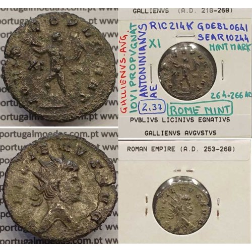 GALLIENUS - ANTONINIANO - GALLIENVS AVG / IOVI PROPVGNAT (264-266 d.C) (253 d.C A 268 d.C