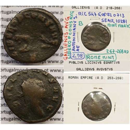 GALLIENUS - ANTONINIANO - GALLIENVS AVG / LIBERO P CONS AVG (267-268 d.C) (253 d.C A 268 d.C