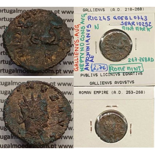 GALLIENUS - ANTONINIANO - GALLIENVS AVG / NEPTVNO CONS AVG (267-268 d.C) (253 d.C A 268 d.C )