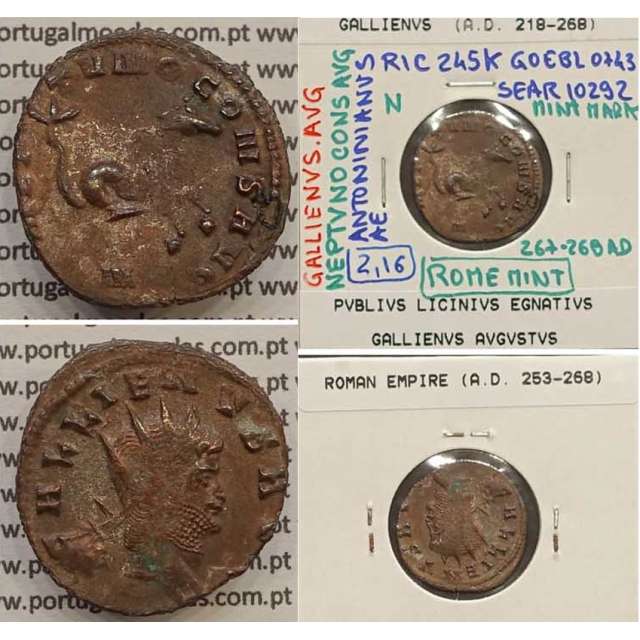 GALLIENUS - ANTONINIANO - GALLIENVS AVG / NEPTVNO CONS AVG (267-268 d.C) (253 d.C A 268 d.C )