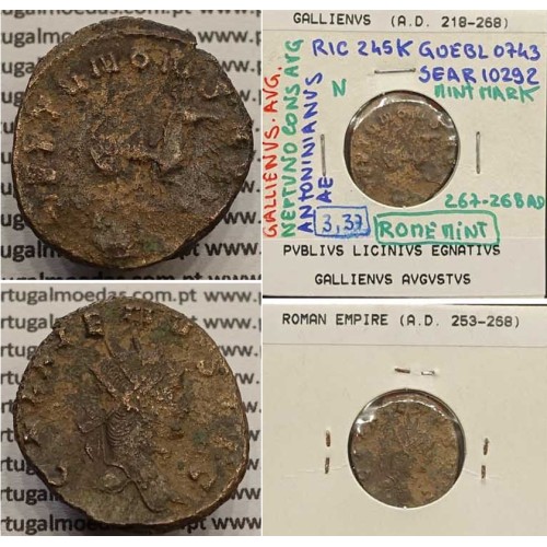 GALLIENUS - ANTONINIANO - GALLIENVS AVG / NEPTVNO CONS AVG (267-268 d.C) (253 d.C A 268 d.C )